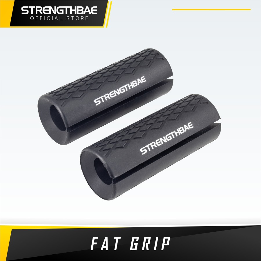 Fat Grip STRENGTHBAE Dumbbell Barbell Hand Grips Forearm Strengthener - 2pc / 1 pasang