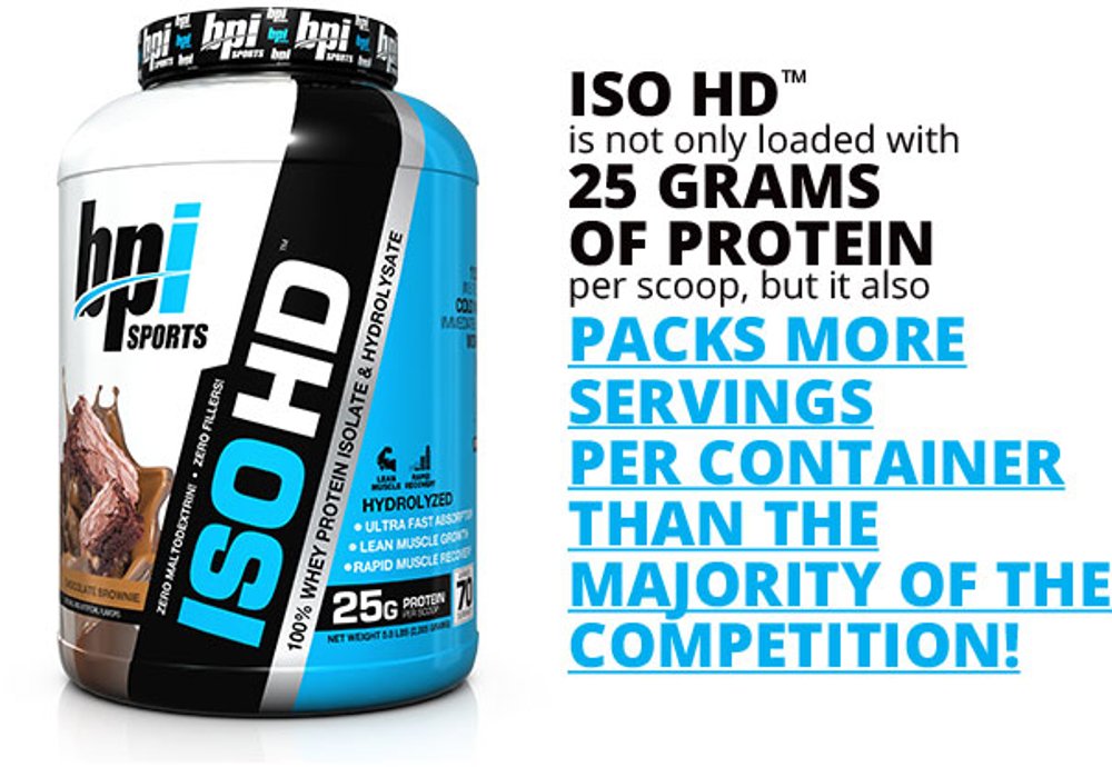 ISO HD 100% Pure Isolate Protein 4.9Lbs Chocolate Browne