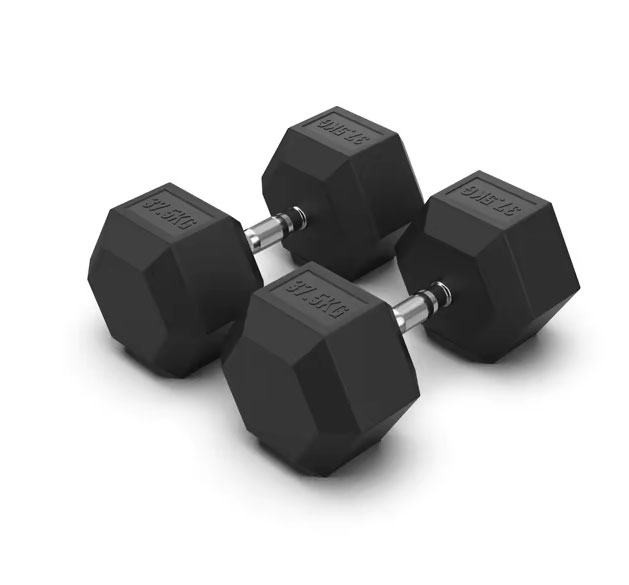 Dumbell Hexagonal 37.5Kg Pair